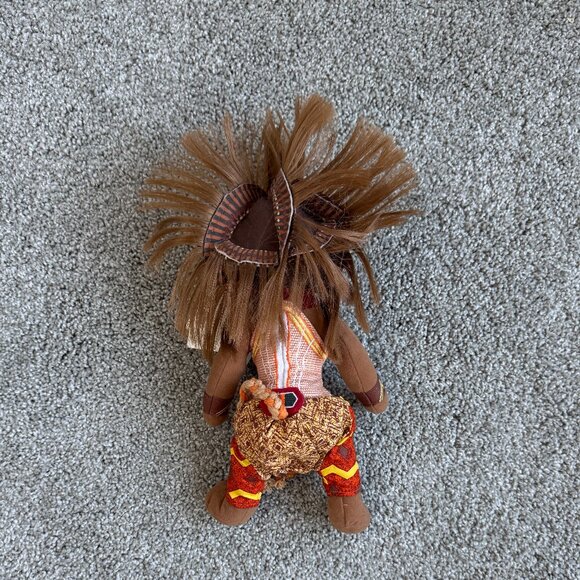 DISNEY The Lion King Tribal Simba Doll - Approx 14" tall - Brown, orange, gold - Picture 2 of 4